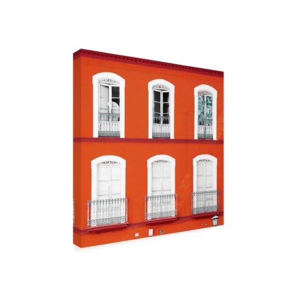 Phil. Hugonnard 'Made In Spain 3 Orange Facade Of Traditional Spanish Building II' Canvas Art,18x18